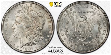 1881 $1 MS62+