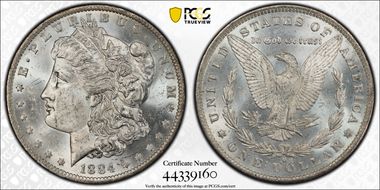 1884-O $1 MS62