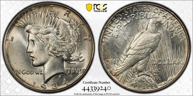 1934-D $1 MS62