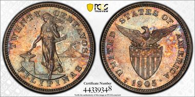 1905-S/S 20C Allen-10.06a RP 1 MS62