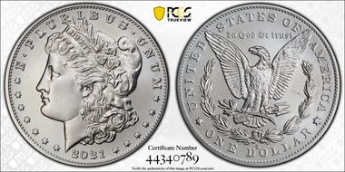 2021-O Privy $1 Morgan Dollar 100th Anniversary MS69