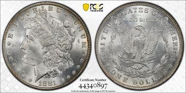 1881 $1 MS64