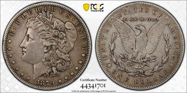 1879-S $1 VAM 66, Rev. of 1878 VF35