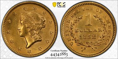 1852 G$1 MS63