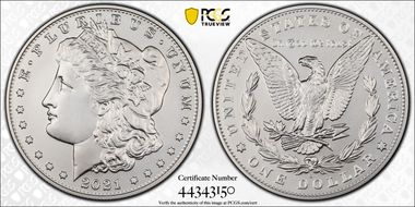 2021-S $1 Morgan Dollar 100th Anniversary MS70