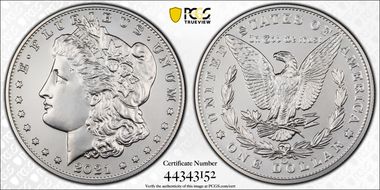 2021-CC Privy $1 Morgan Dollar 100th Anniversary MS69