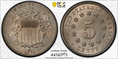 1874 5C MS66