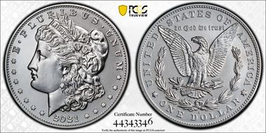 2021-D $1 Morgan Dollar 100th Anniversary MS69