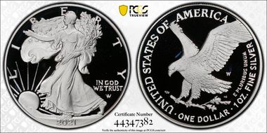 2021-W  $1 Silver Eagle - Type 2 PR69DCAM
