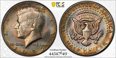 1982-P 50C No "FG" FS-901 MS66