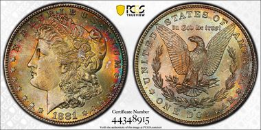 1881-S $1 MS64+