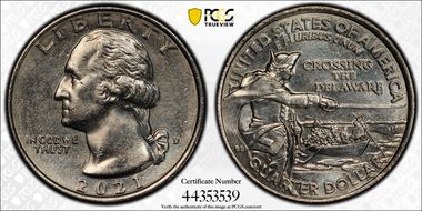 2021-D 25C Crossing the Delaware MS62