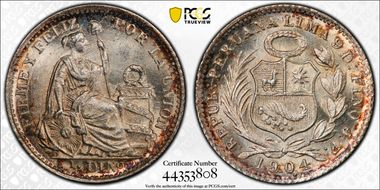 1904/894-JF 1/2 Din KM-206.2  Ag MS67