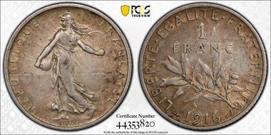 1916 1 Fr Gad-467 F-217 XF40