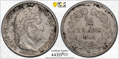 1841-A 1/2 Fr Gad-408 N1