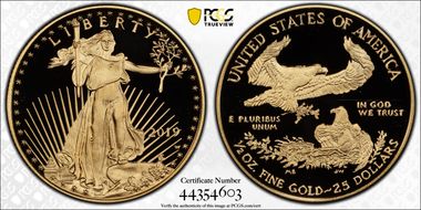 2019-W $25 Gold Eagle PR69DCAM