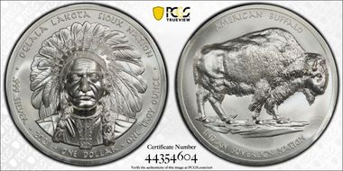 2021 $1 Chief Sitting Bull Silver High Relief MS68