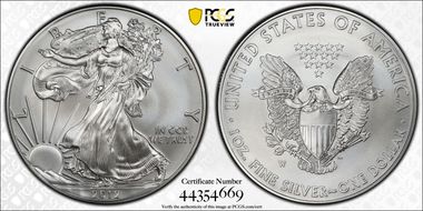 2012-W $1 Burnished Silver Eagle SP70