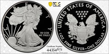 2011-W $1 Silver Eagle PR70DCAM