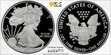 2011-W $1 Silver Eagle PR70DCAM