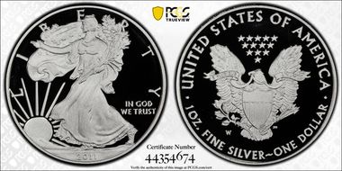 2011-W $1 Silver Eagle PR70DCAM
