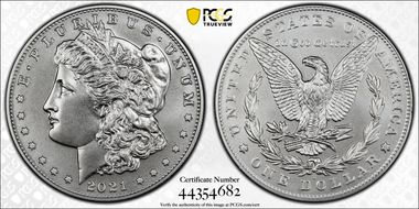 2021-D $1 Morgan Dollar 100th Anniversary MS70