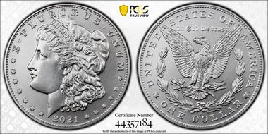 2021-D $1 Morgan Dollar 100th Anniversary First Strike MS69