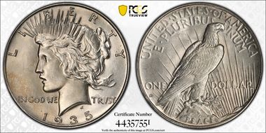 1935-S $1 AU58