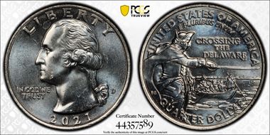 2021-D 25C Crossing the Delaware MS66