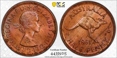1961 Y. (p) 1/2D MS64RB