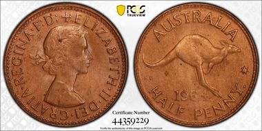 1964 Y. (p) 1/2D MS64RB