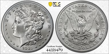 2021-CC Privy $1 Morgan Dollar 100th Anniversary MS70