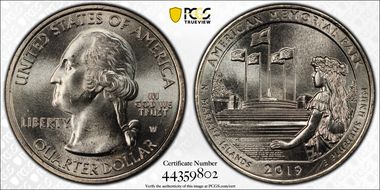 2019-W 25C American Memorial NP MS65