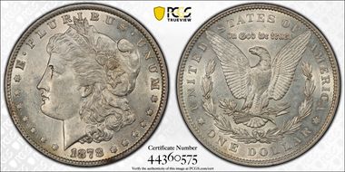 1878 7TF $1 Reverse of 1879 AU55