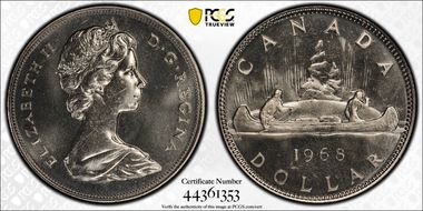 1968 $1 Voyageur MS65