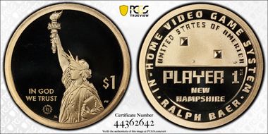 2021-S $1 American Innovation NH Video Game First Day of Issue PR70DCAM