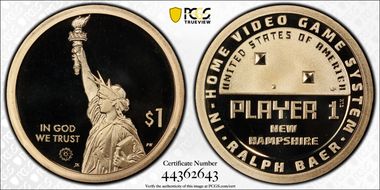 2021-S $1 American Innovation NH Video Game First Day of Issue PR70DCAM