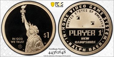 2021-S $1 American Innovation NH Video Game First Day of Issue PR70DCAM