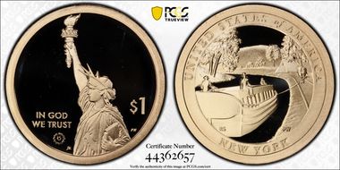 2021-S $1 American Innovation NY Erie Canal First Day of Issue PR70DCAM