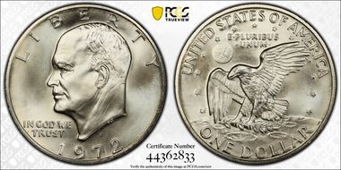 1972-S $1 Silver MS67