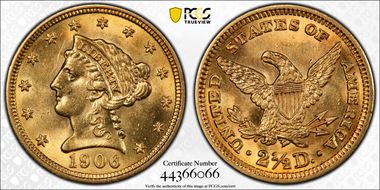 1906 $2.50 MS63