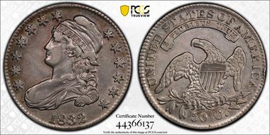 1832 50C Large Letters N1