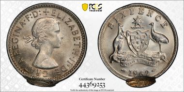 1962(m) 6D KM-58  Ag MS64