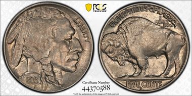 1928-S 5C AU55