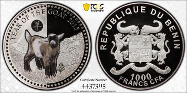 2015 1000 Fr Year of the Goat PR68DCAM