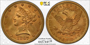 1897 $10 MS65