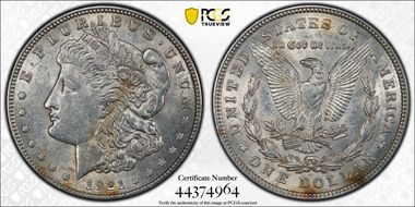 1921 $1 Morgan AU55