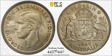 1945(m) Florin KM-40  Ag MS64