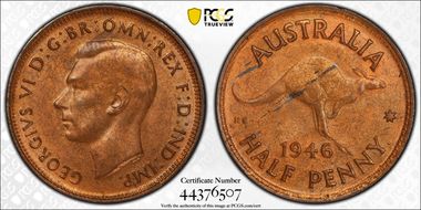 1946(p) 1/2D MS63RB