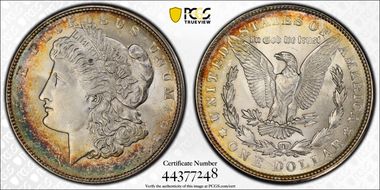 1921-D $1 VAM 1B, Capped R MS66+